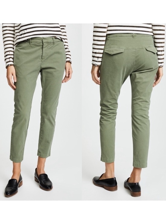 Nili Lotan Pants - Nili Lotan Tel Aviv Chino Pants Straight Leg Size 8 Green Ankle